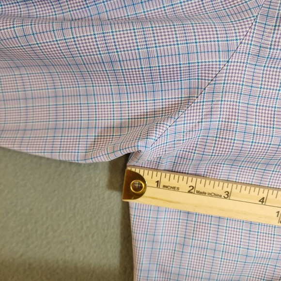 Peter Millar Shirt Mens XL Multicolor Plaid Nanolux Easy Care Full Sleeve - Picture 9 of 16